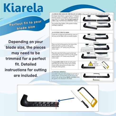 Ice Skate Guards for Figure Skating and Towel Gift Set – Skate Blade Guards and Towel - Fits Kids' and Adults' Skates in Saudi Arabia