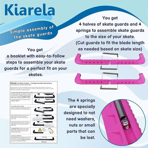 Ice Skate Guards for Figure Skating and Towel Gift Set – Skate Blade Guards and Towel - Fits Kids' and Adults' Skates in Saudi Arabia