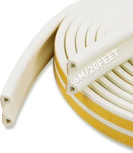 BIGTEETH Weather Stripping Door,D-Shape Rubber Door Seal Strip,Weather Stripping Door Seal Strip,Self-Adhesive Window Seal Strip (Brown) in Saudi Arabia