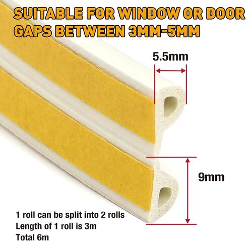 BIGTEETH Weather Stripping Door,D-Shape Rubber Door Seal Strip,Weather Stripping Door Seal Strip,Self-Adhesive Window Seal Strip (Brown) in Saudi Arabia