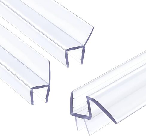 Shower Door Seal Strip Kit 3 Packs, 2 PCS 76" Shower Door Side Seals and 1 PC 36" Shower Door Sweep Bottom Seal for 3/8" (10mm) Thick Glass Shower Door Polycarbonate in Saudi Arabia