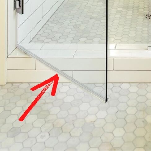 مجموعة أدوات شريط دش باب الختم 3 حزم ، 2 أجهزة كمبيوتر 76 "أختام جانب باب دش و 1 PC 36" دش باب الاكتساح السفلي ل 3/8 " in Saudi Arabia