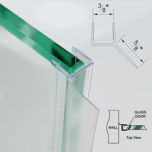 Shower Door Seal Strip Kit 3 Packs, 2 PCS 76" Shower Door Side Seals and 1 PC 36" Shower Door Sweep Bottom Seal for 3/8" (10mm) Thick Glass Shower Door Polycarbonate in Saudi Arabia
