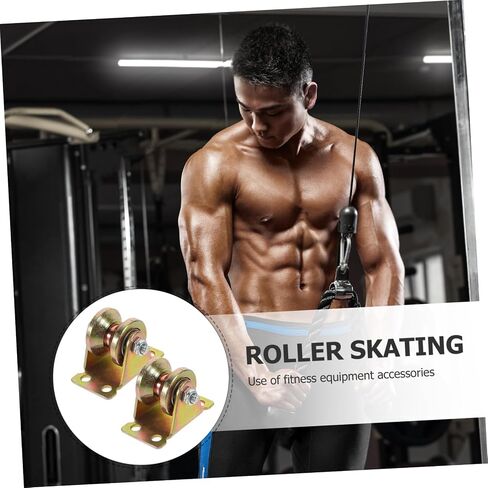 Cabilock 2pcs Heavy Duty Silent Pulley Wheels Type Track Wheel for DIY Projects Suitable for Ceiling and Wall Mounting in Saudi Arabia