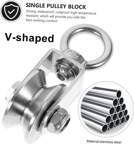 Homoyoyo Swivel Pulley Heavy Duty Stainless Steel Rotation Wheel Traction Pulley for Weight Cable Rope Durable and Stable Design in Saudi Arabia