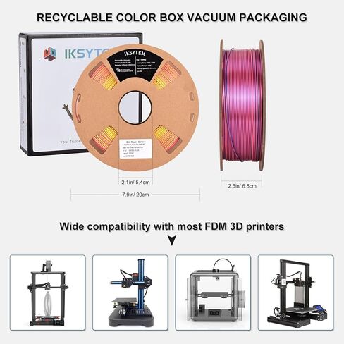 حزمة خيوط الطابعة المجنونة 2KG 2KG ، 4pcs TRI Color PLA ، 4pcs قوس قزح PLA خيوط ، تغيير الألوان بسرعة ، خيوط PLA متعددة الألوان 1.75 مم ± 0.02 مم ، 0.55 رطل * 8 in Kuwait