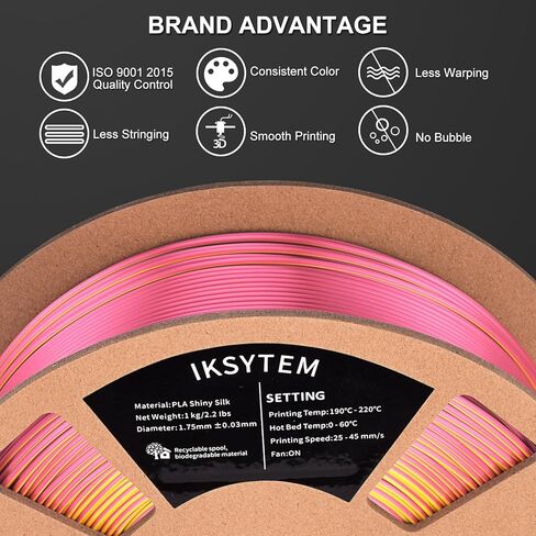 حزمة خيوط الطابعة المجنونة 2KG 2KG ، 4pcs TRI Color PLA ، 4pcs قوس قزح PLA خيوط ، تغيير الألوان بسرعة ، خيوط PLA متعددة الألوان 1.75 مم ± 0.02 مم ، 0.55 رطل * 8 in Kuwait