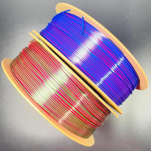 Insane Deal 2Kg 3D Printer Filament Bundle, 4Pcs Tri Color Pla, 4Pcs Rainbow Pla Filament, Quickly Change Colors, Multicolor Pla Filament 1.75mm ±0.02mm, 0.55lbs * 8 in Saudi Arabia