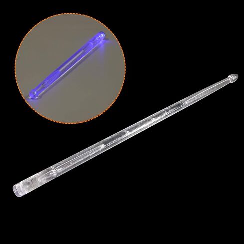 PATIKIL BRIGHT LED LID UP DRUMSTICK 5A Glow Plastic Drum Stick للبالغين للدرامز الموسيقية التمرين الأحمر الأزرق 1 in Saudi Arabia
