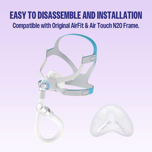 2 عبوات استبدال وسادة الأنف لقناع Airfit N20 ، ختم موثوق به وتناسب مثالي لمستلزمات استبدال وسادة القناع الأنف (كبير) in Saudi Arabia