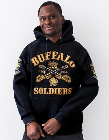 Big Boy Buffalo Soldiers S6 Mens Pulover Hoodie [Black]-ID#16346-15-225-0-0 in Kuwait