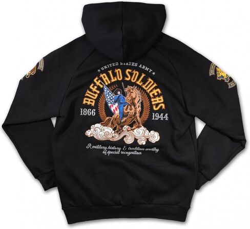 Big Boy Buffalo Soldiers S6 Mens Pulover Hoodie [Black]-ID#16346-15-225-0-0 in Kuwait