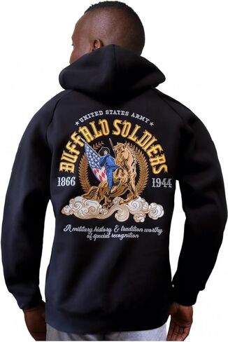 Big Boy Buffalo Soldiers S6 Mens Pulover Hoodie [Black]-ID#16346-15-225-0-0 in Kuwait