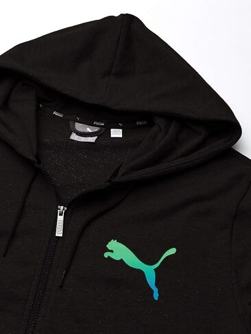 شعار Puma Men's Summer Logo Full zip Hoodie ، Black ، L. in Saudi Arabia