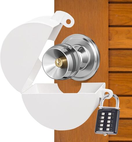 Door Knob Lockout DevicePadlock ، غطاء قفل المقبض للخرف/سلامة الطفل ، صنبور و SPIGOT LOCKWHITE in Kuwait