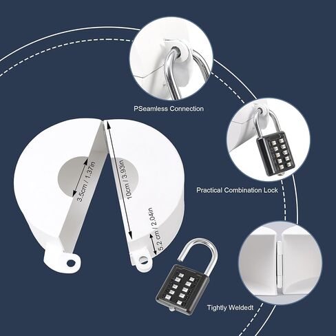 Door Knob Lockout DevicePadlock ، غطاء قفل المقبض للخرف/سلامة الطفل ، صنبور و SPIGOT LOCKWHITE in Kuwait