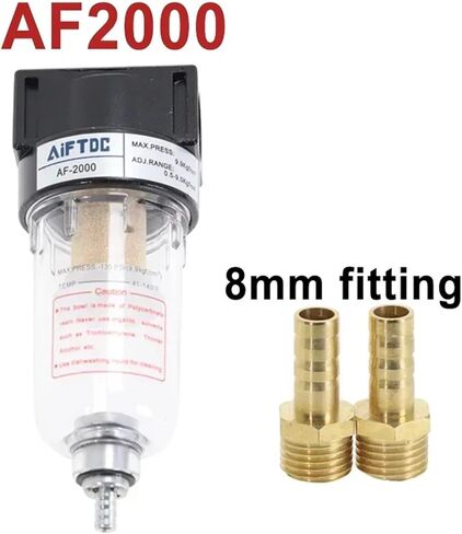 AF2000 AF2000-02 1/4 Pneumatic Component Air Compressor Processor Copper Filter Air Pump Filter Oil and Water Separator(AF w (BT6-02x2)) in Saudi Arabia