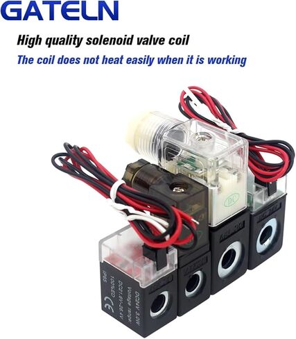 Valve solenoid coil 4V210-08 3V210-08 4V220-06/08 4V230C 2V025-06/08 3V1-06 Model 24VDC 12V DC 220V AC 110V AC 220V(200 series DC12V-01) in Saudi Arabia