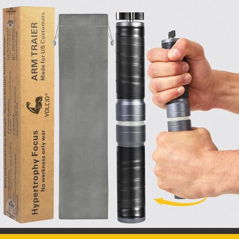 grip strength trainer, Adjustable Metal Design with Silicone Handle, Grip strength trainer Tool for Physical Therapy, Recovery（Black knob） in Saudi Arabia