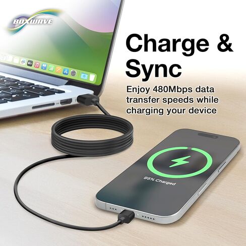 كابل Boxwave متوافق مع Pioneer DJ DDJ -FLX10 - DirectSync - USB 3.0 A إلى USB 3.1 Type C ، USB C Charge and Sync Cable - 6ft - Black in Kuwait