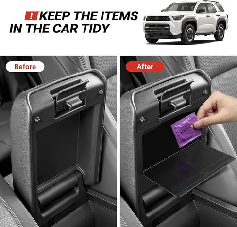 منظم قفازات قفازات هيليت متوافق مع Toyota 2025 4Runner Center Center Console Treserizer Resert Resert in Kuwait