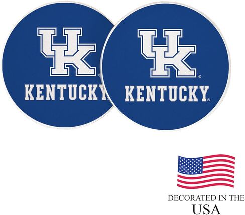 Desert Cactus University of Kentucky Car Accessories UK Wildcats Absorbent Sandstone Cup Coasters Licensed Product Set of 2 (Design A) in Saudi Arabia