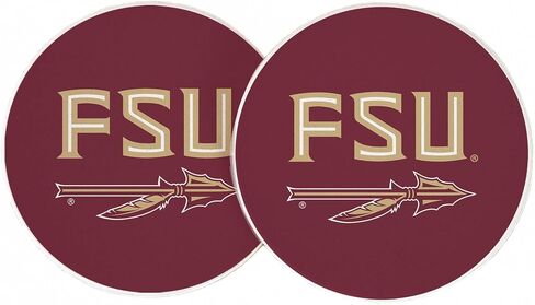 صحراء الصبار في ولاية فلوريدا ، إكسسوارات السيارات ، FSU Seminoles Absorbonbent Custer Custer Coasters مجموعة منتجات مرخصة من 2 (التصميم أ) in Saudi Arabia