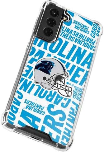 Skinit Clear Phone Case Compatible with Galaxy S21 FE - Officially Licensed NFL Carolina Panthers - Blast Design in Saudi Arabia