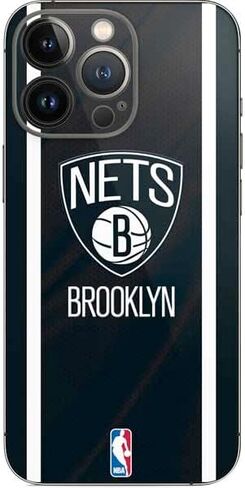 Skinit Schecal Phone Skin متوافق مع iPhone 15 Pro - تصميم NBA Brooklyn Nets Jersey مرخص رسميًا in Saudi Arabia