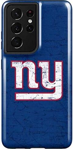 Skinit Pro Phone Case متوافق مع Samsung Galaxy S21 Ultra 5G - NFL NFL NEF New York Giants التصميم المتعثر in Saudi Arabia