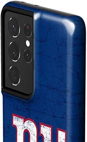 Skinit Pro Phone Case متوافق مع Samsung Galaxy S21 Ultra 5G - NFL NFL NEF New York Giants التصميم المتعثر in Saudi Arabia