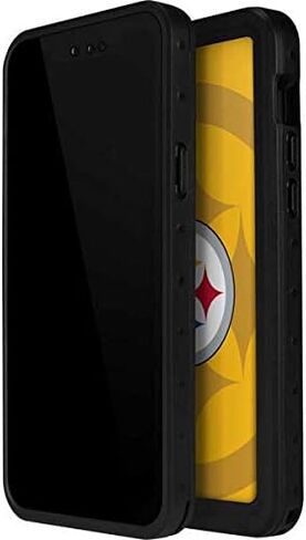 حالة الهاتف المقاومة للماء Skinit متوافقة مع iPhone 12 - NFL Pittsburgh Steelers Double Vision Design in Saudi Arabia