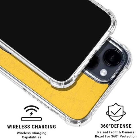 Skinit Clear Phone Case Compatible with iPhone 15 - Officially Licensed NFL Pittsburgh Steelers - Alternate Distressed Design in Saudi Arabia