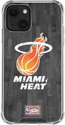 Skinit Clear Phone Case Compatible with iPhone 14 - Officially Licensed NBA Miami Heat Hardwood Classics Design in Saudi Arabia