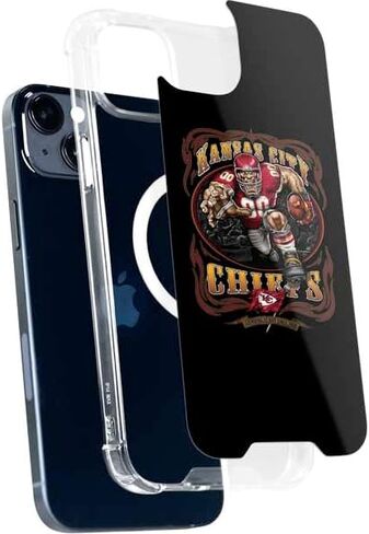 Skinit Phone Case Compatible with MagSafe iPhone 15 Plus - Officially Licensed Liquid Blue NFL Kansas City Chiefs Running Back Design in Saudi Arabia