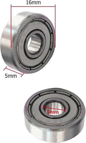 10pcs Silent Small Bearing 5x16x5mm 625ZZ Pulley Wheel Bearing Deep Groove Mini Ball Bearing Carbon Steel for Skateboard Scooter(10PCS_16MM) in Saudi Arabia
