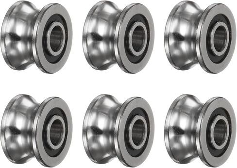 #us 6pcs SG22 U Groove Track Guide Bearing 8x22.5x14.5mm U Groove Roller Wheel in Saudi Arabia
