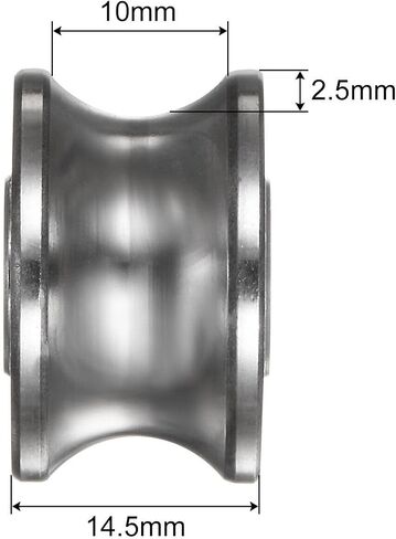 #us 6pcs SG22 U Groove Track Guide Bearing 8x22.5x14.5mm U Groove Roller Wheel in Saudi Arabia