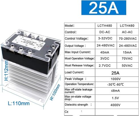 ترحيل الحالة الصلبة ثلاث مراحل SSR صفر صليب كروس 3 مراحل تحكم 3-32VDC مع الرادياتير 380V10A 25A 40A 60A 80A 100A 1PCS (DC-AC ، 25A) in Kuwait