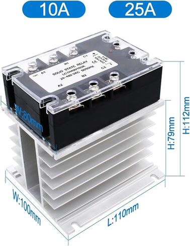 ترحيل الحالة الصلبة ثلاث مراحل SSR صفر صليب كروس 3 مراحل تحكم 3-32VDC مع الرادياتير 380V10A 25A 40A 60A 80A 100A 1PCS (DC-AC ، 25A) in Kuwait