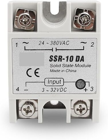 SSR-10DA SSR-25DA SSR-40DA 3-32VDC إدخال 24-380VAC DC إلى AC المرحلة الواحدة مرحلة الصلبة التتابع أبيض القشرة البيضاء (40DA) in Saudi Arabia