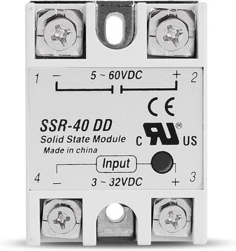 SSR-40DD 40A حالة الحالة الصلبة ترحيل DC-DC المرحلة الفردية SSR 3-32V DC إلى 5-60V DC 40A تحميل 40DD 1PCS in Saudi Arabia