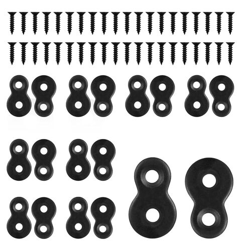 20 PCS Figure 8 Fortener ، Heavy Duty Table Top Hackers with 40 procks ، ومقاطع سطح المكتب لأسفلات الخشب ، وقوس موصل الأجهزة الآمن للمكتب والأثاث والمشاريع DIY (أسود) in Saudi Arabia