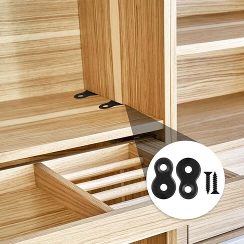 20 PCS Figure 8 Fortener ، Heavy Duty Table Top Hackers with 40 procks ، ومقاطع سطح المكتب لأسفلات الخشب ، وقوس موصل الأجهزة الآمن للمكتب والأثاث والمشاريع DIY (أسود) in Saudi Arabia