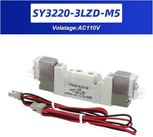 1 Pcs type 5-way 2 solenoid valve SY3220 SY5220 SY7220-4LZD/5LZD/6LZD normally closed internal automation valve(SY5220-4LZD-01) in Saudi Arabia