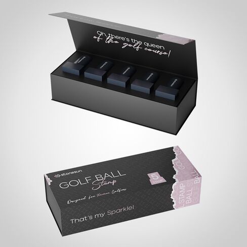 stonesun Golf Ball Stamp Set for Woman - 5 Different Designs in 1 Box - Self-Inking Golf Ball Stamp - Fast-Drying, Waterproof Golf Ball Marker Stamp - Golf Accessories for Women - Golfer Gifts - in Saudi Arabia