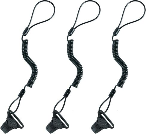 MELOTOUGH Coiled Lanyard,Hard Hat Lanyard with Clamp End,No Snag Design for to Hard Hat, Tools,Small Valuables,Weight Capacity 2lbs(Lime),3Pcs in Saudi Arabia