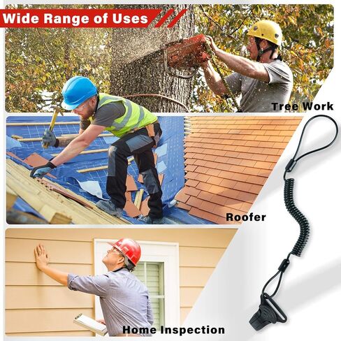 MELOTOUGH Coiled Lanyard,Hard Hat Lanyard with Clamp End,No Snag Design for to Hard Hat, Tools,Small Valuables,Weight Capacity 2lbs(Lime),3Pcs in Saudi Arabia