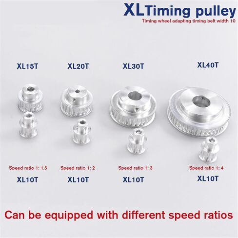 XL 20T Pulley 11mm Width 4/5/6/6.35/7/8/10/12/12.7/14/15/16mm Bore 5.08mm Pitch Transmission Gear Toothed Belt Pulley(15mm,2PCS_for Belt Width 10MM) in Saudi Arabia