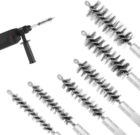 6 PCS فرشاة تجويف الفولاذ المقاوم للصدأ مع 1/4 بوصة سداسي سداسي سداسي الأسلحة بأحجام مختلفة تنظيف الأسلاك الملتوية (8 10 12 15 17 19MM) لتنظيف الصدأ والأنبوب لبرنامج تشغيل تأثير الطاقة in Saudi Arabia